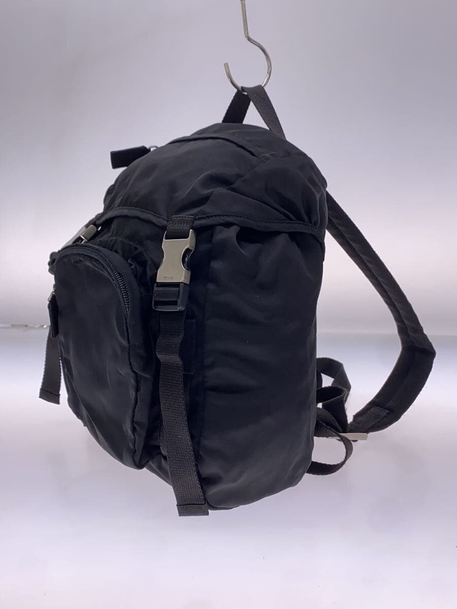 PRADA backpack nylon black V140 slight dirt metal tarnish 2