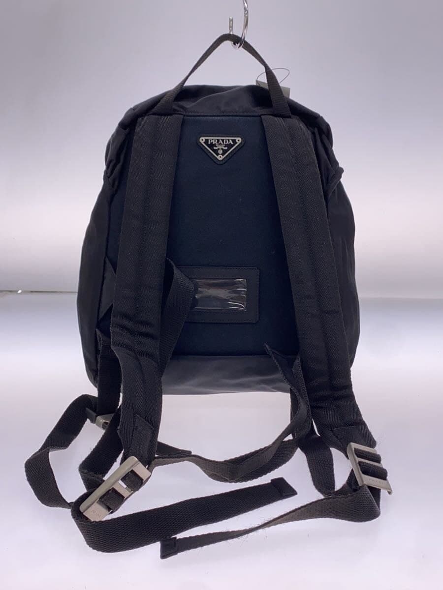 PRADA backpack nylon black V140 slight dirt metal tarnish 3