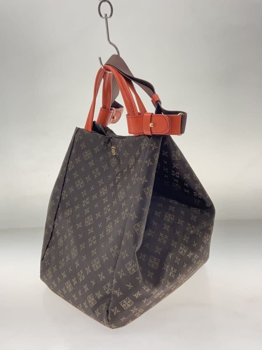 russet Handbag Polyester BRW All Over Pattern 2