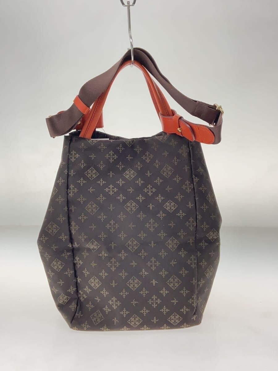 russet Handbag Polyester BRW All Over Pattern 3