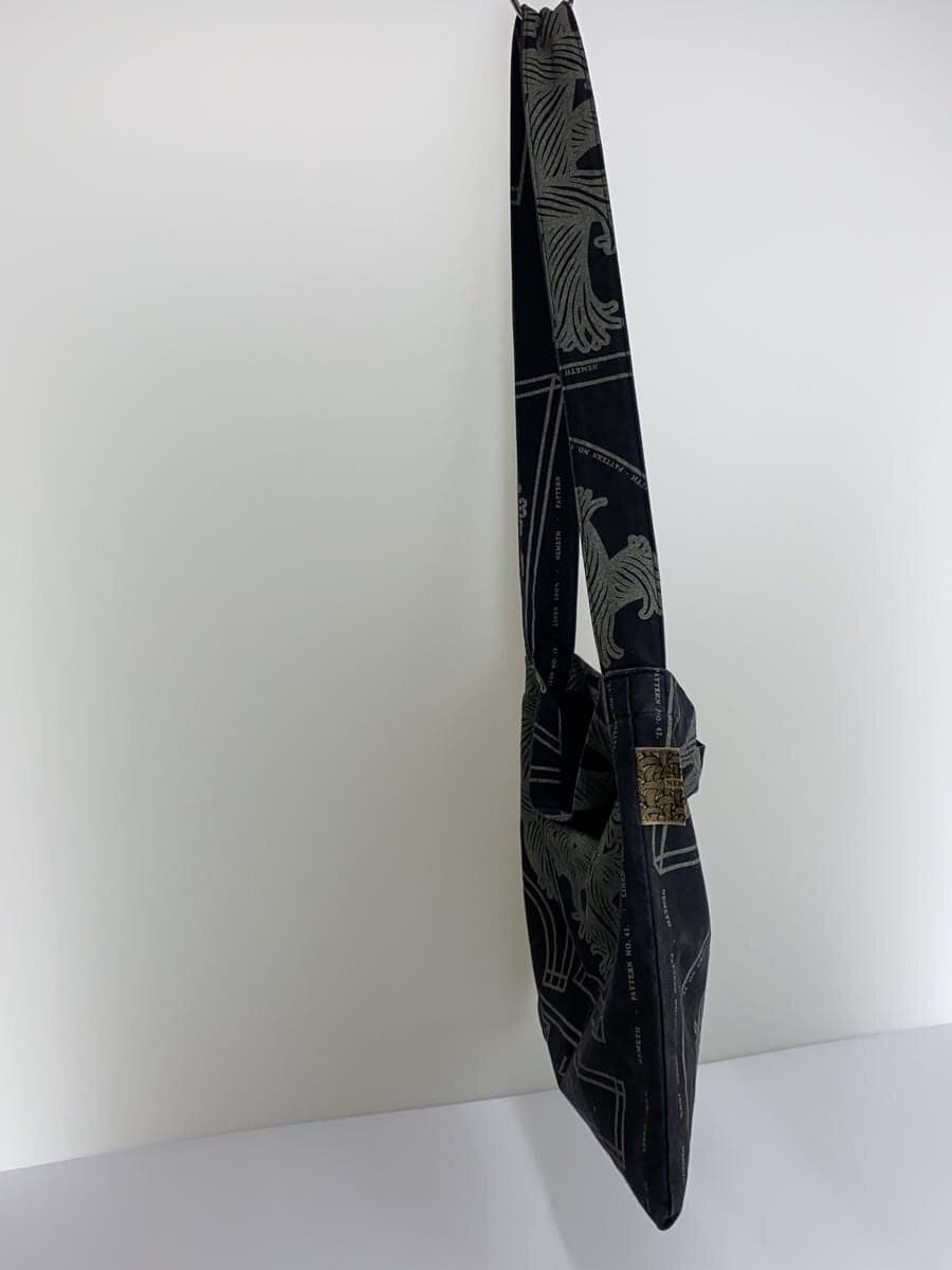 Christopher Nemeth Shoulder Bag Linen BLK All Over Pattern 2