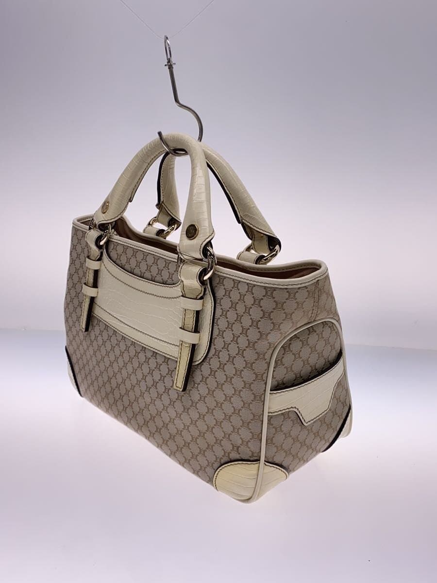 CELINE Handbag Canvas BEG All-over print 2