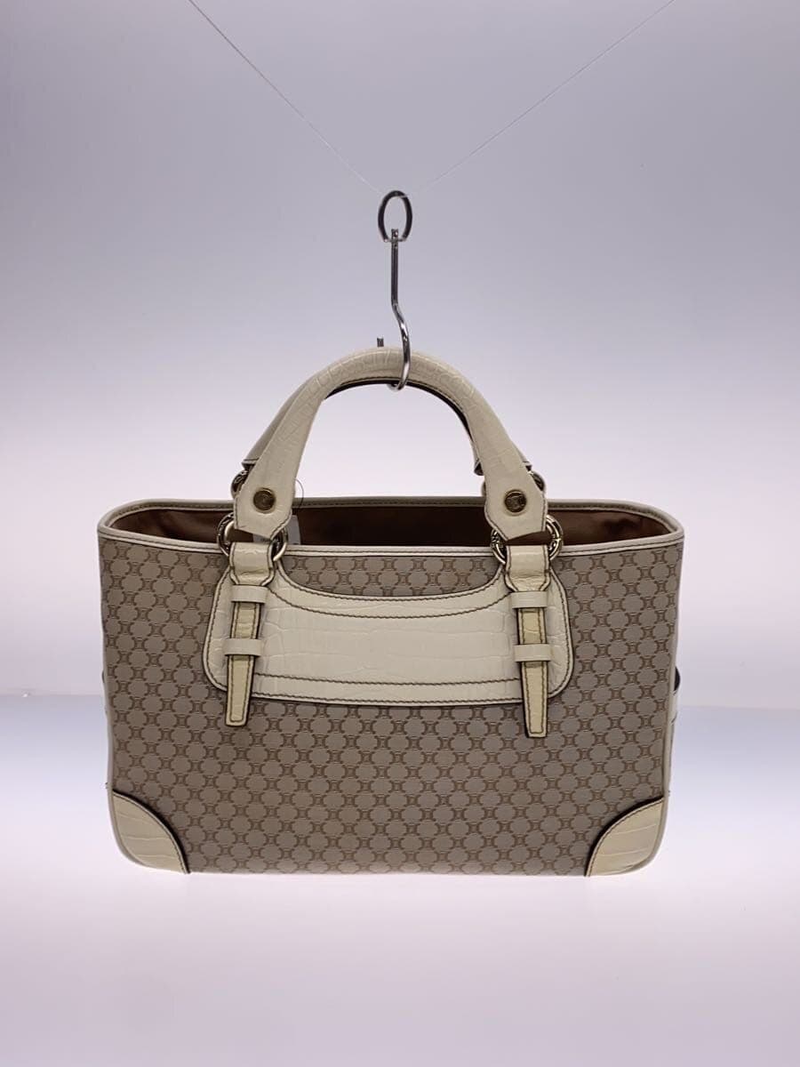 CELINE Handbag Canvas BEG All-over print 3
