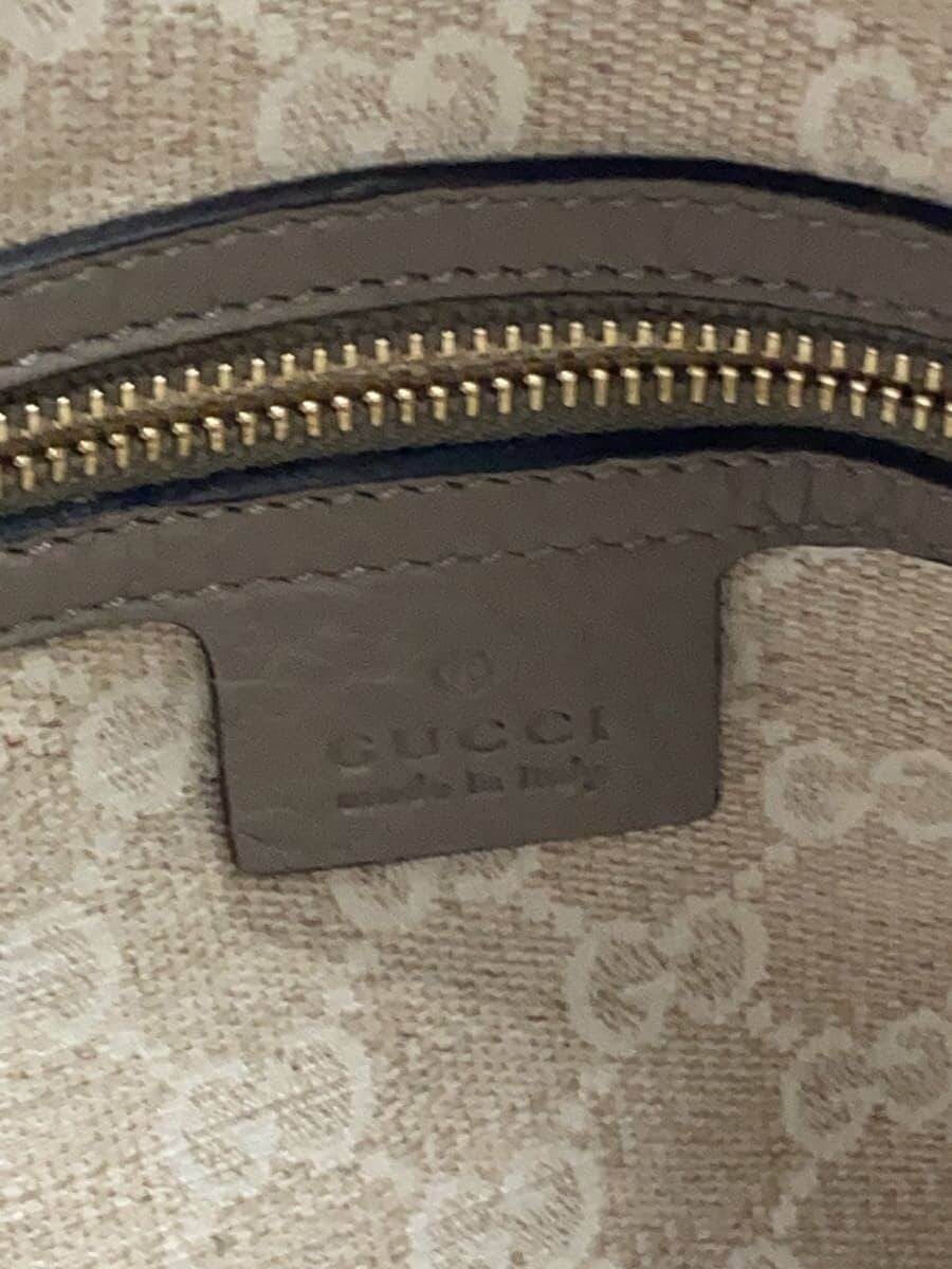 GUCCI Shoulder Bag Leather Gray 282315 5