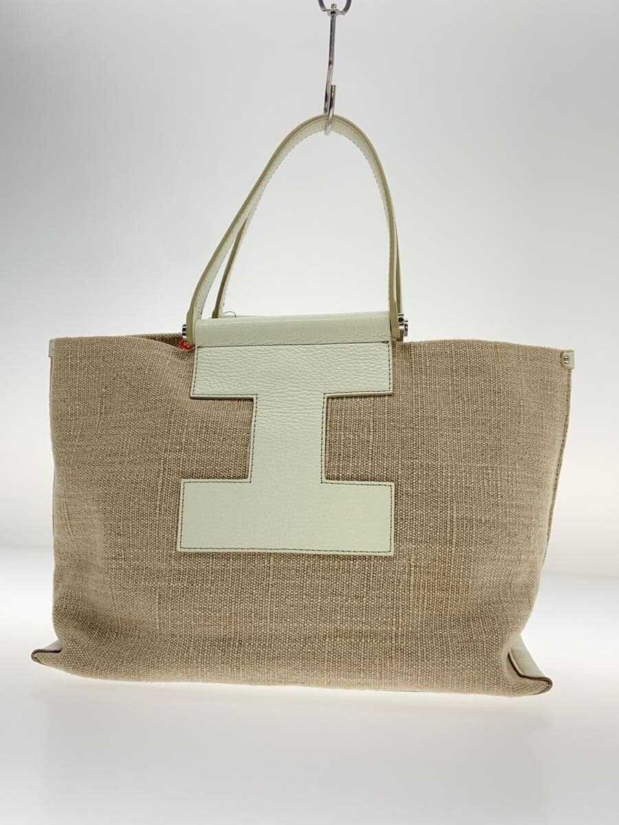 IACUCCI Sorbet M Linen Tote Tote Bag Linen BEG Plain 3