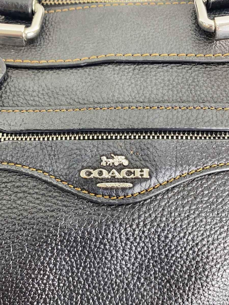 COACH handbag leather black CE636 5