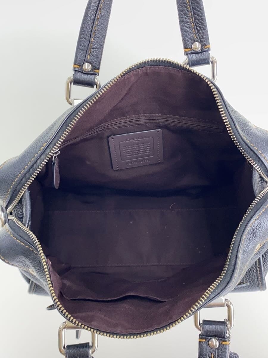 COACH handbag leather black CE636 6