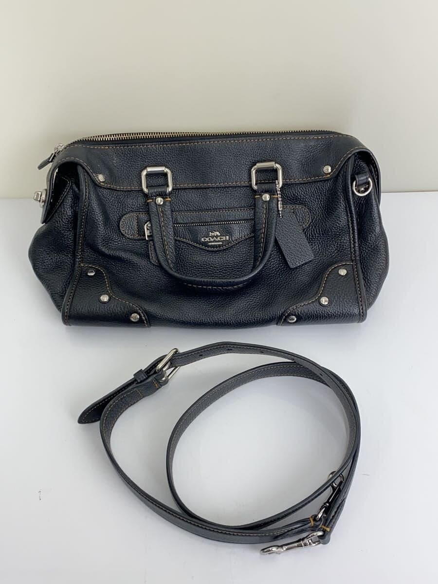 COACH handbag leather black CE636 9