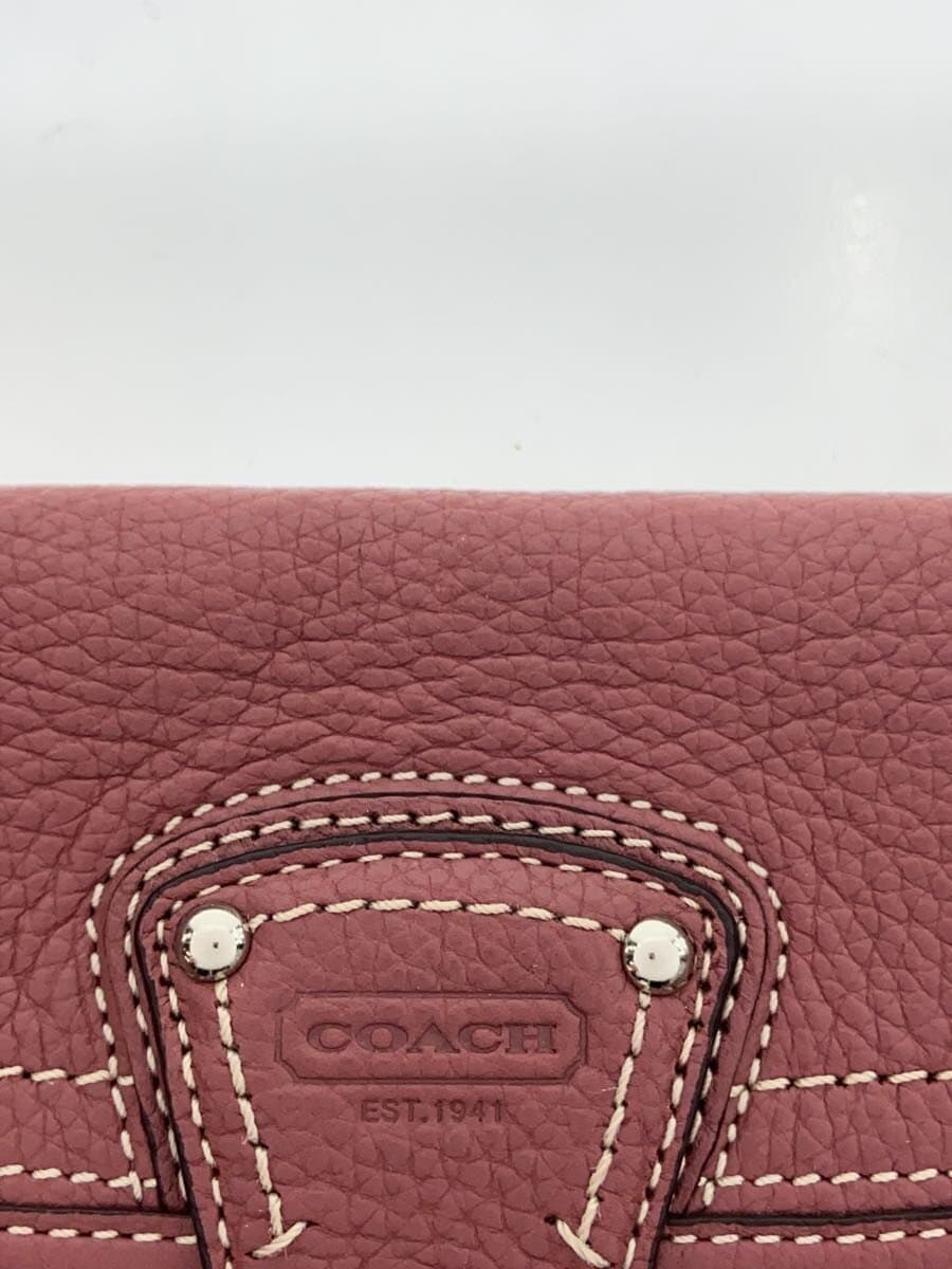 COACH Pouch Leather PNK Solid 5