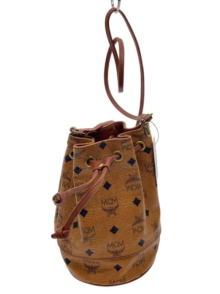 MCM Shoulder Bag CML Solid Drawstring