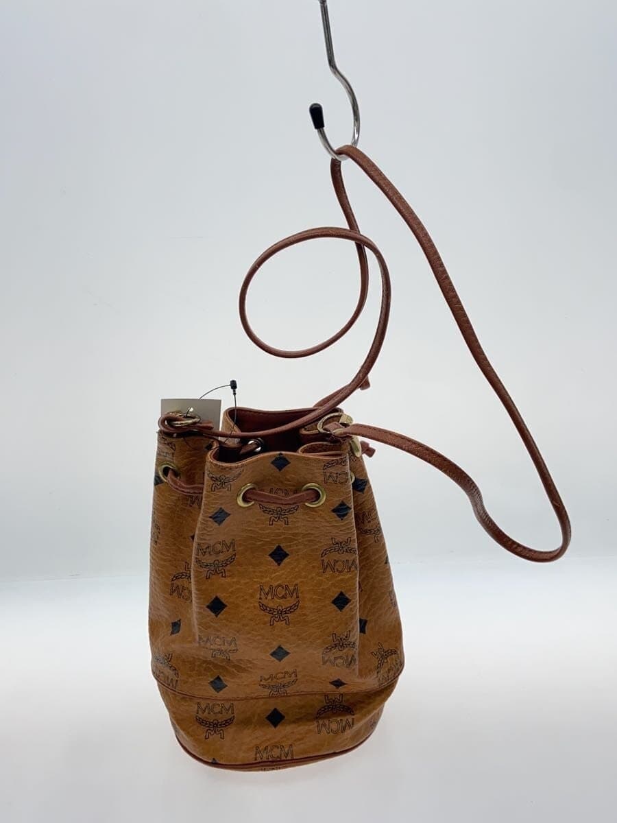 MCM Shoulder Bag CML Solid Drawstring 3