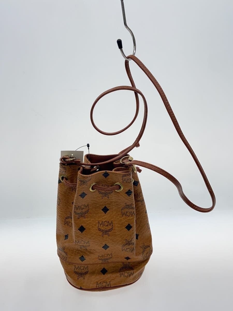 MCM Shoulder Bag CML Solid Drawstring 3