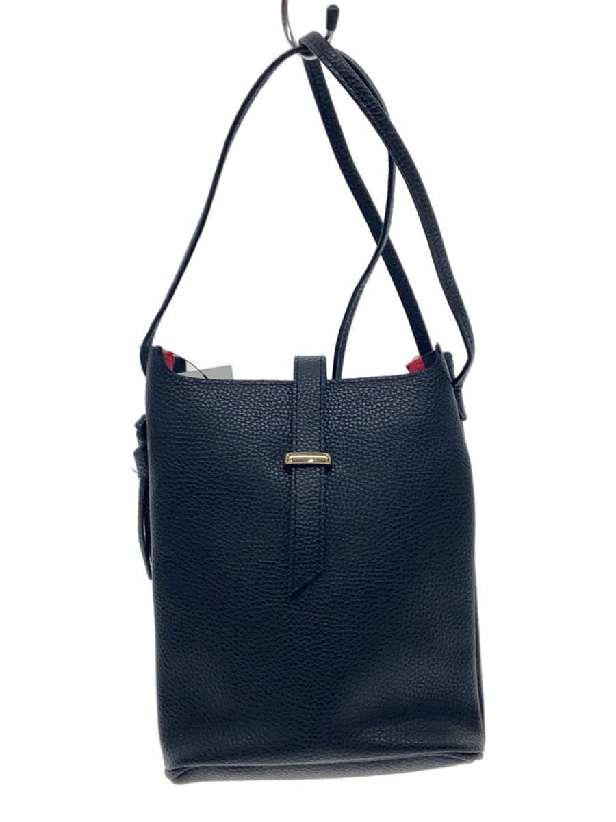 HIROKO KOSHINO Shoulder Bag Leather BLK Solid