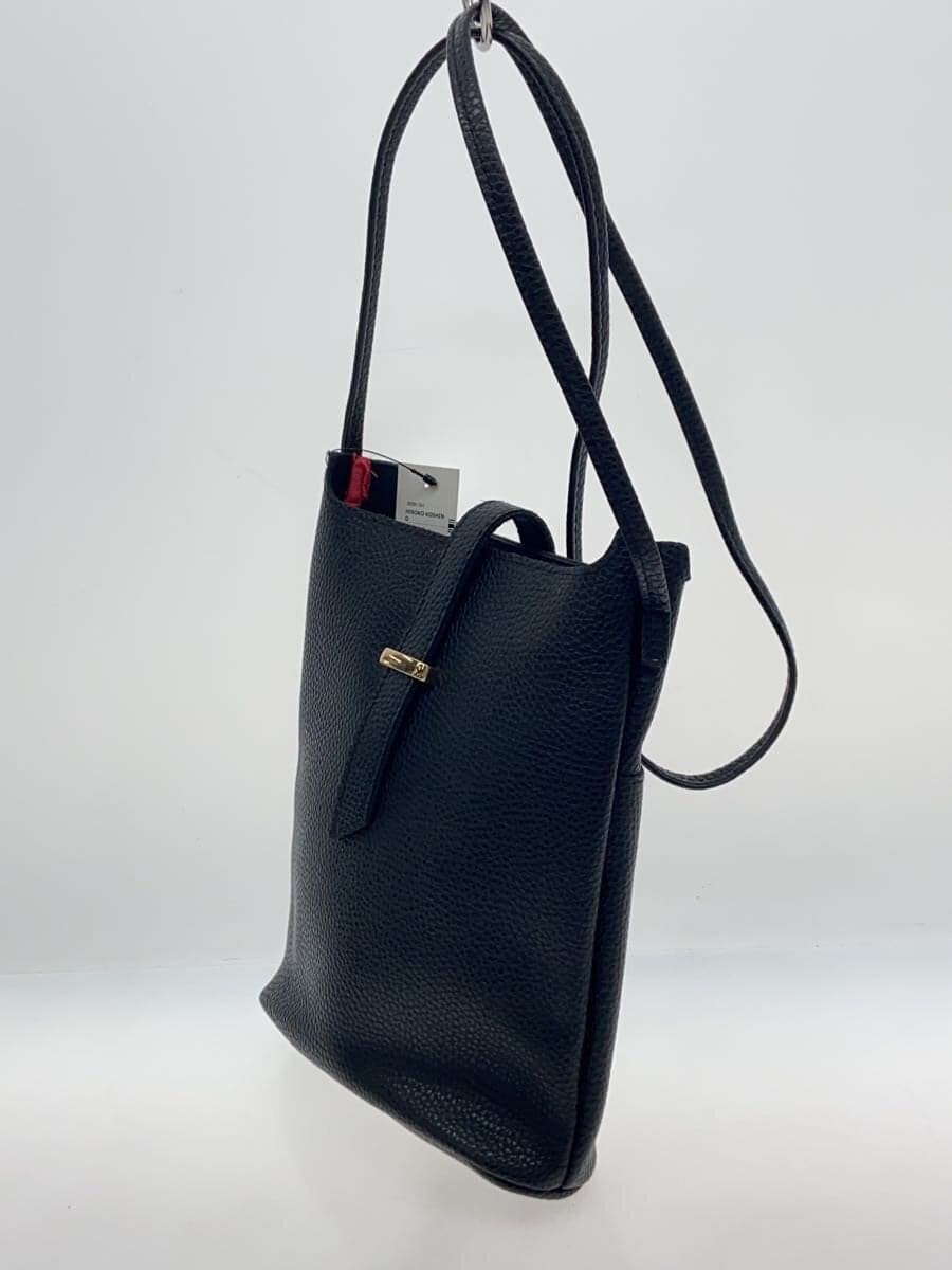 HIROKO KOSHINO Shoulder Bag Leather BLK Solid 2
