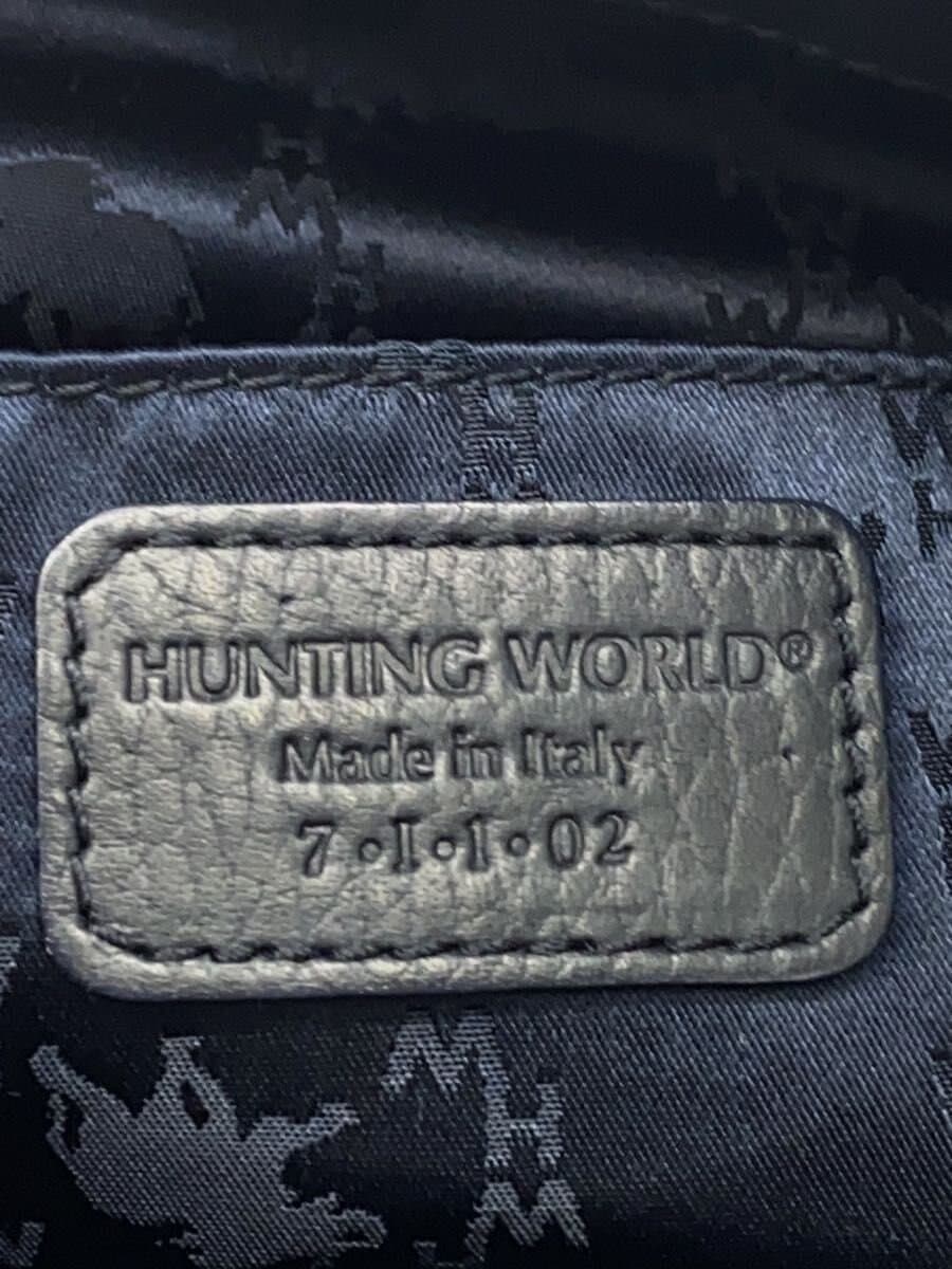 HUNTING WORLD Handbag NVY All Over Pattern 7.1.1.02 Made in Italy 5