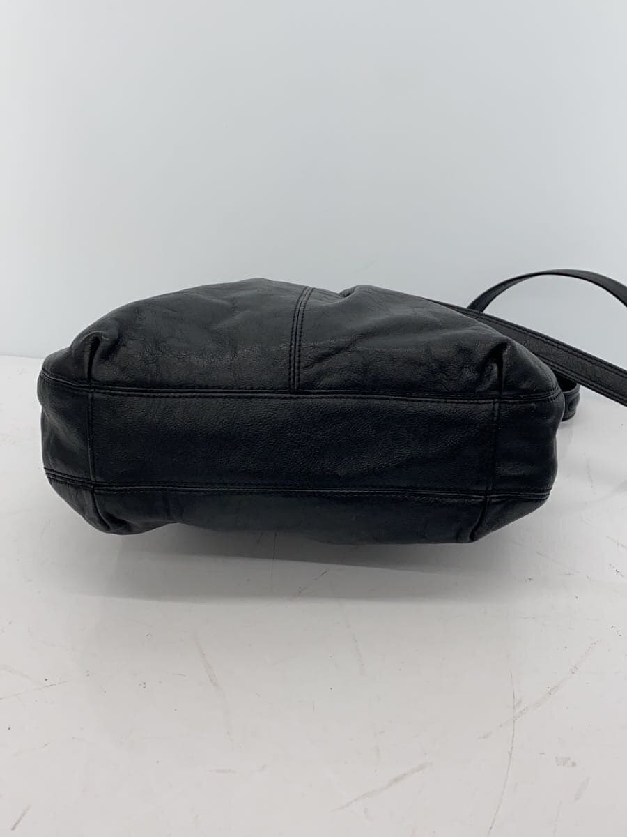 COACH Shoulder Bag Leather BLK 4