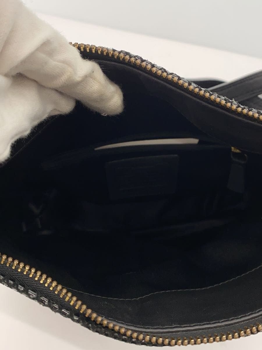 COACH Shoulder Bag Leather BLK 6