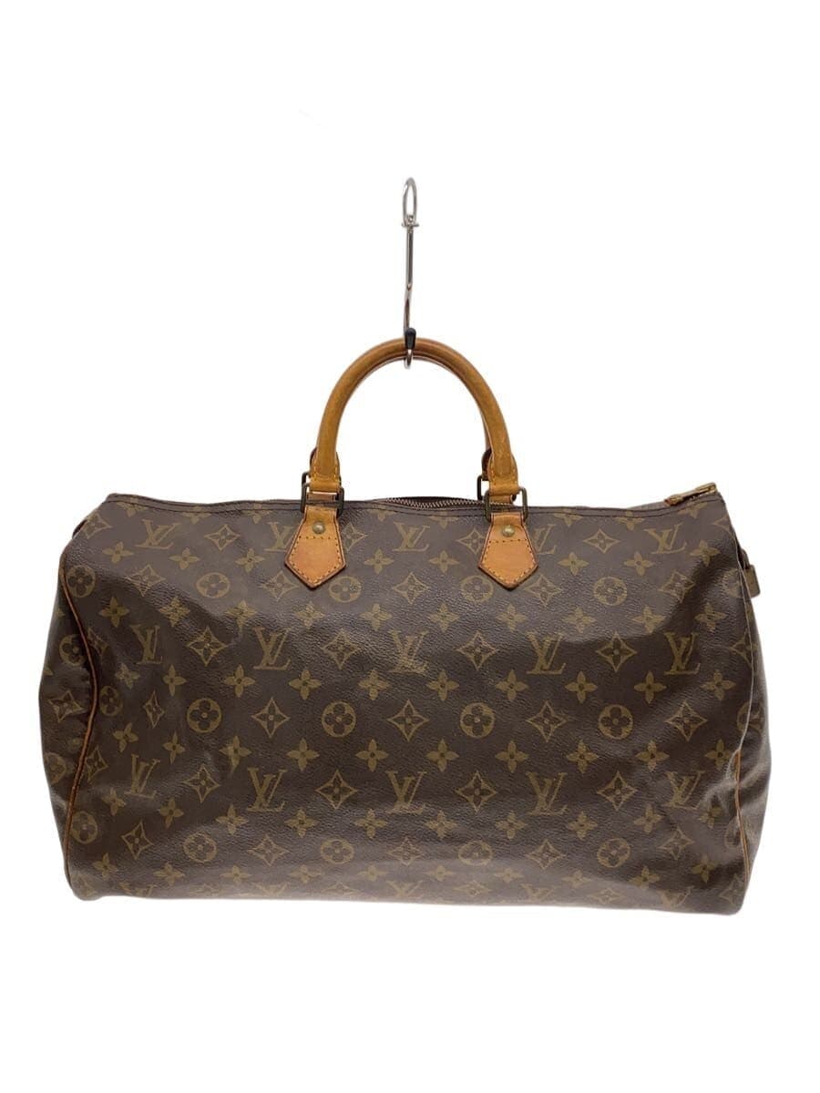 LOUIS VUITTON 1) Speedy 40 Monogram Canvas PVC BRW M41522