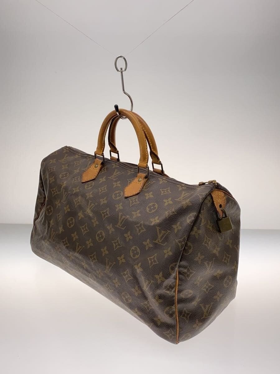 LOUIS VUITTON 1) Speedy 40 Monogram Canvas PVC BRW M41522 2