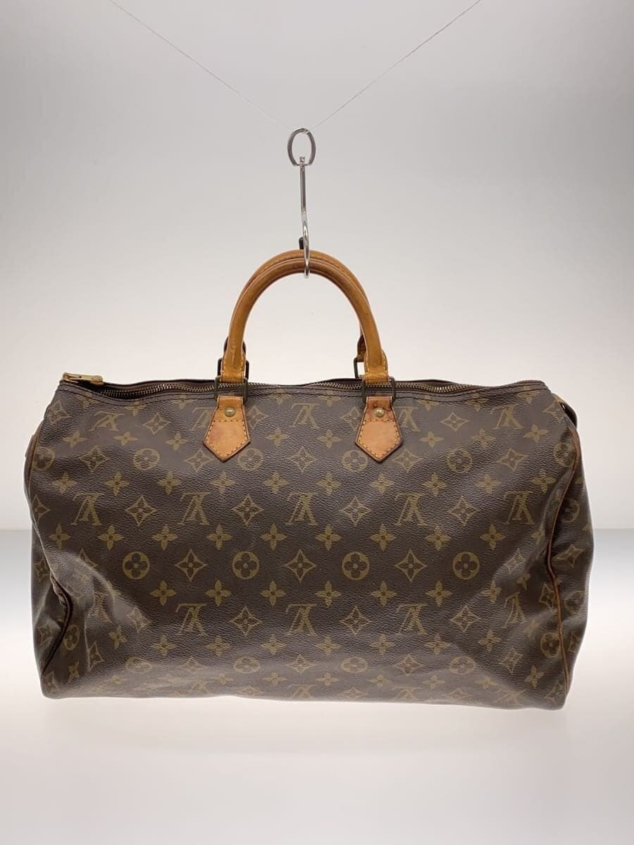 LOUIS VUITTON 1) Speedy 40 Monogram Canvas PVC BRW M41522 3