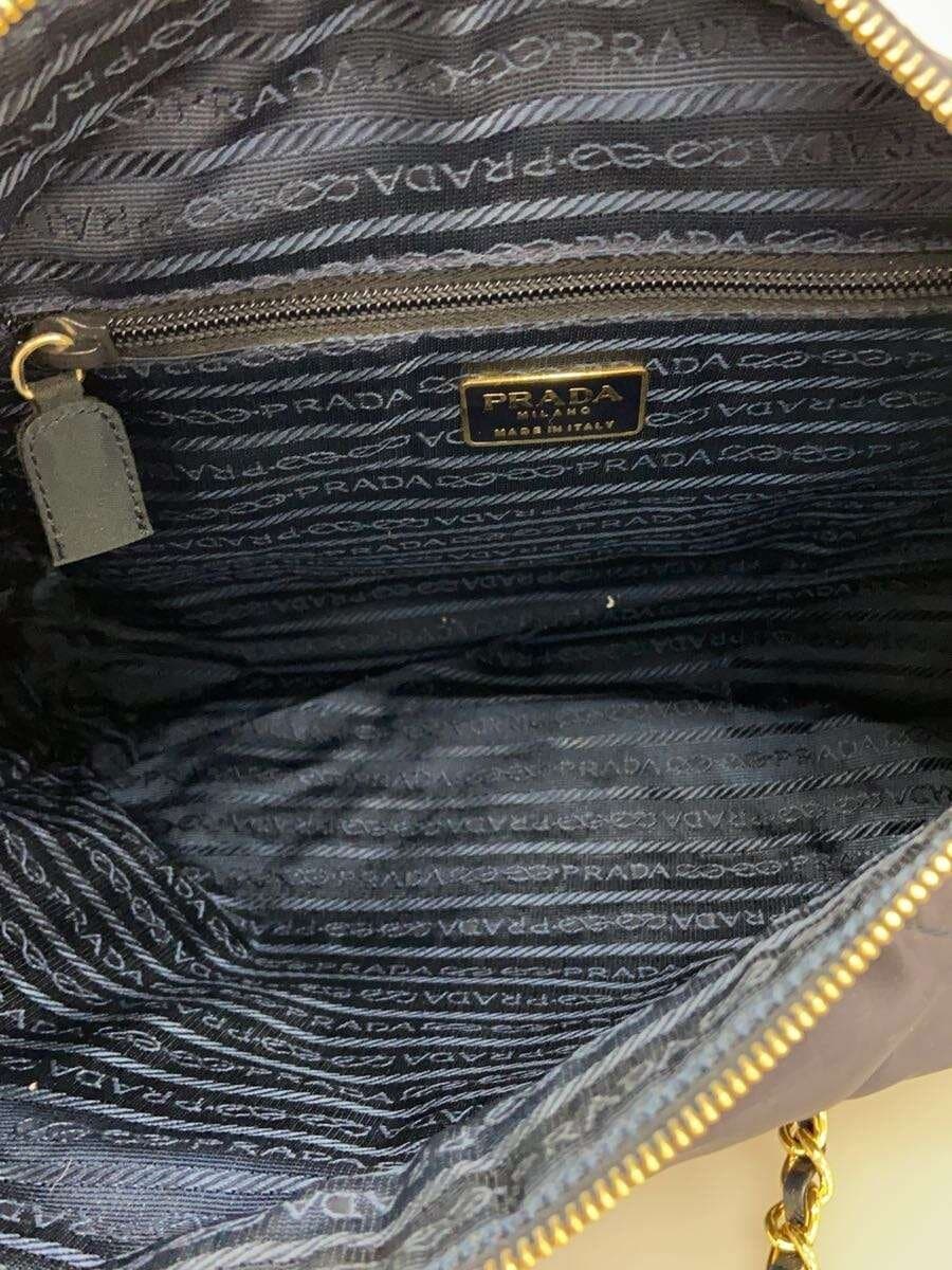 PRADA Shoulder Bag Nylon BLK Solid 6