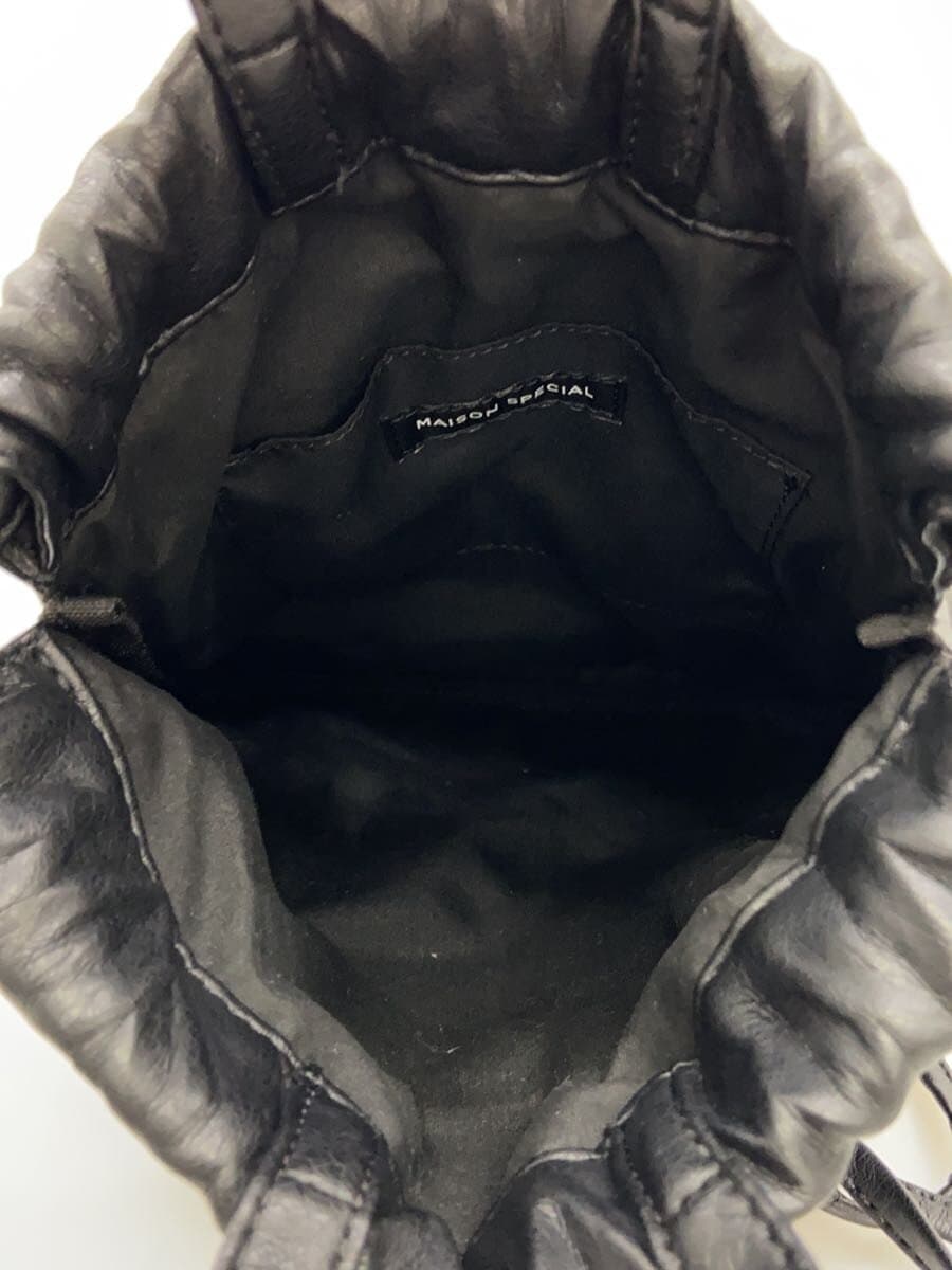 MAISON SPECIAL Pouch Leather BLK Solid 6