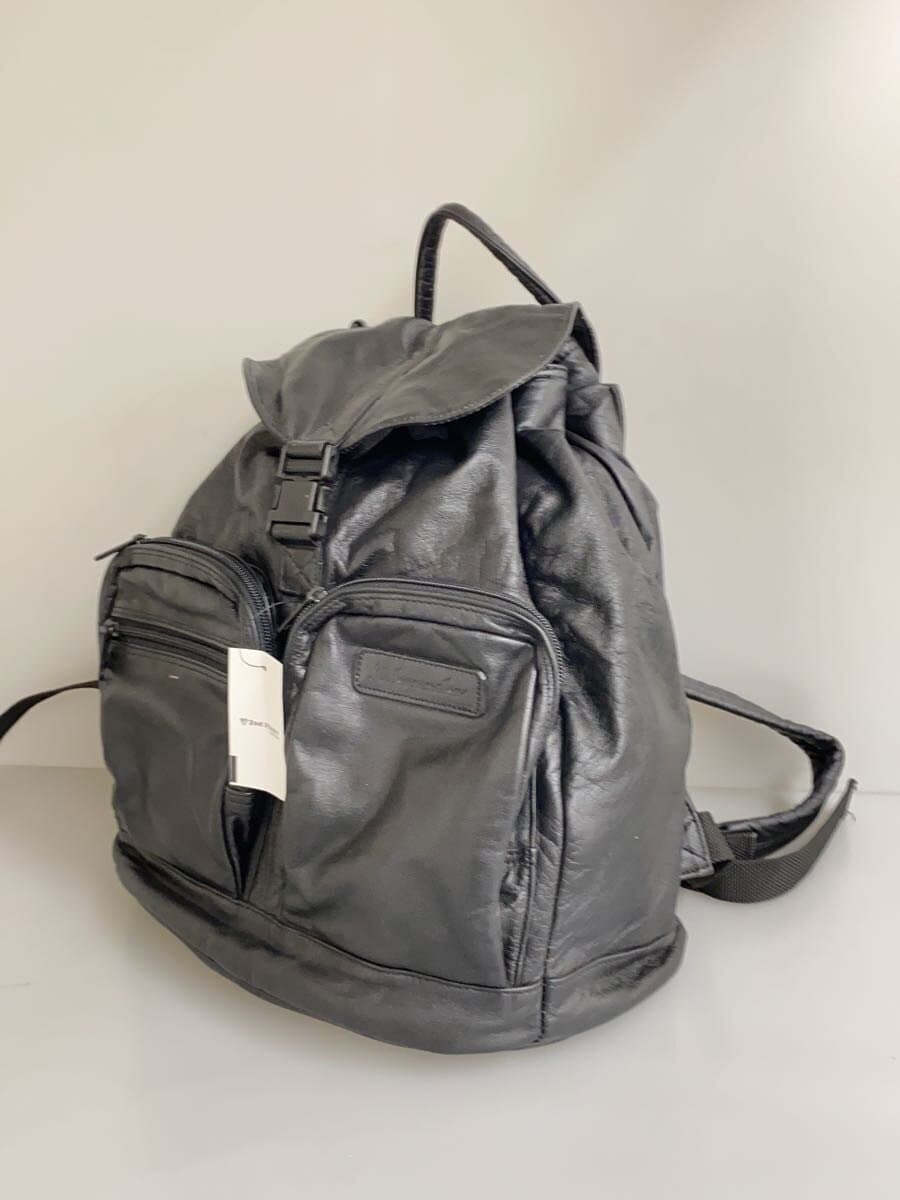 Other Brand Backpack Leather BLK Solid Vintage 2