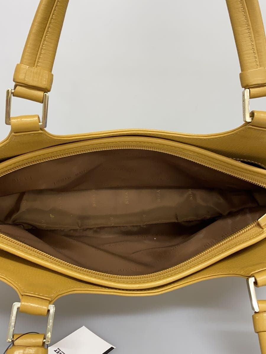 NINA RICCI Handbag Leather YLW Solid 6