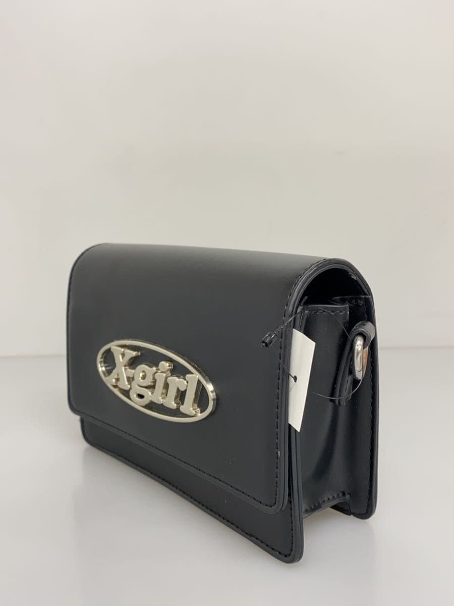 X-girl Shoulder Bag Leather BLK 2