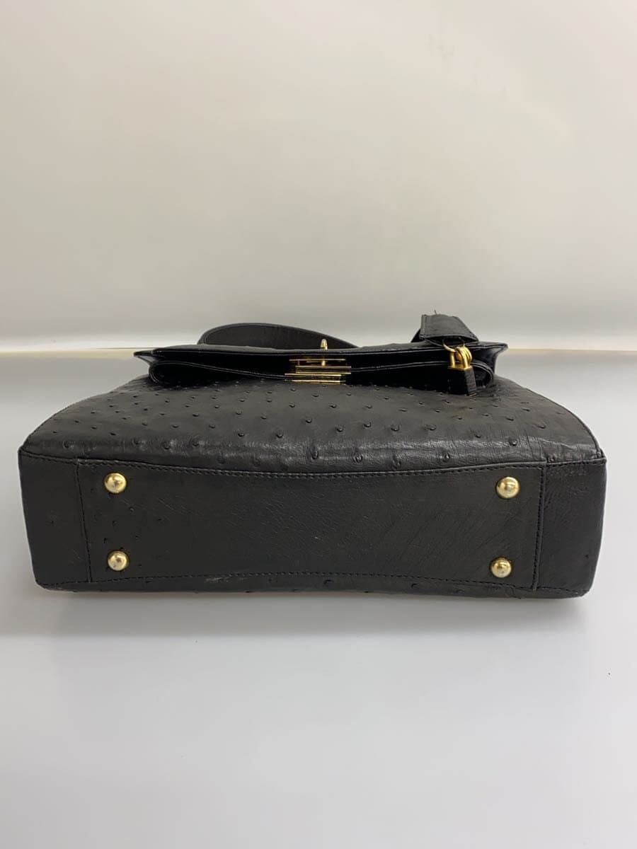 Other Brand Handbag Leather BLK Solid 4