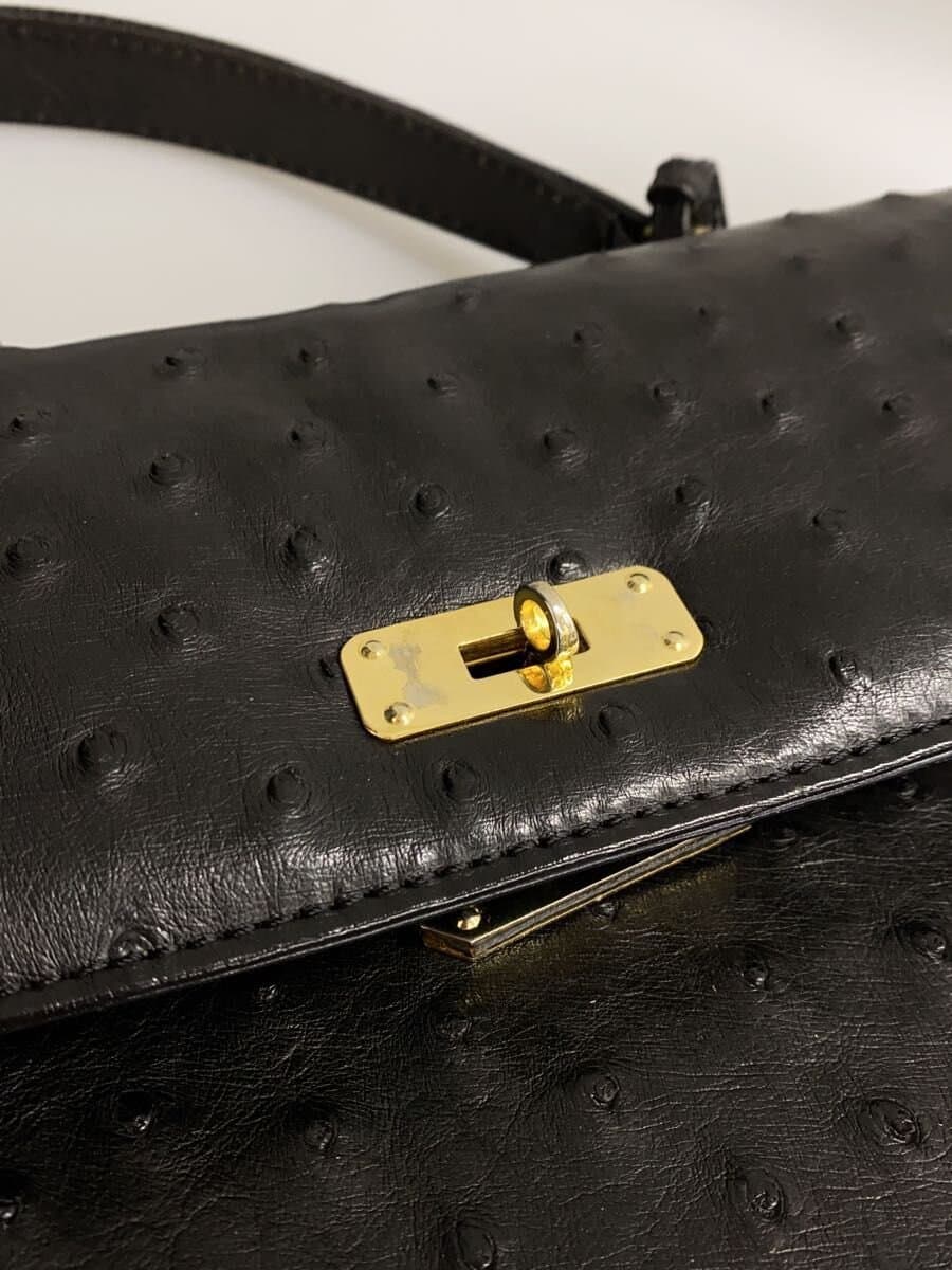 Other Brand Handbag Leather BLK Solid 6