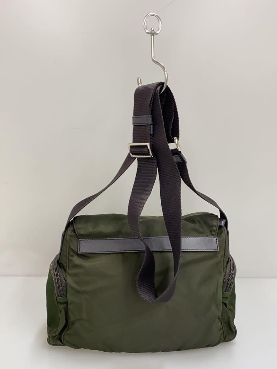 PRADA Shoulder Bag Nylon KHK Solid 86VKY7W 3