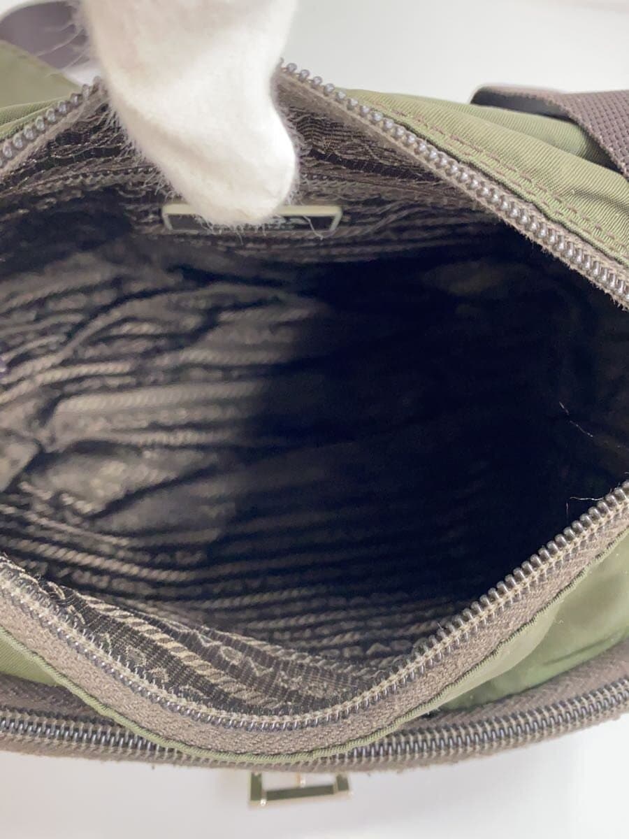 PRADA Shoulder Bag Nylon KHK Solid 86VKY7W 6