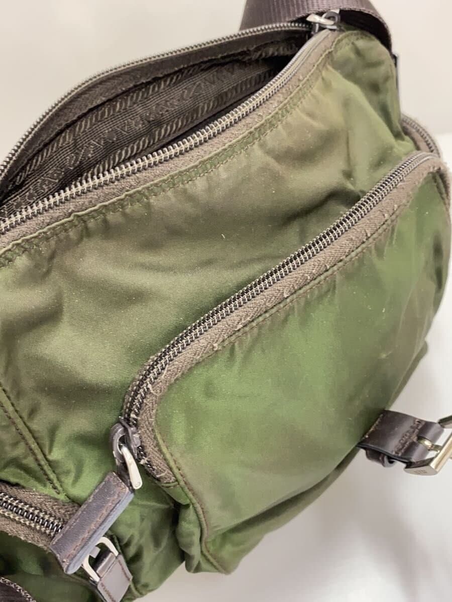 PRADA Shoulder Bag Nylon KHK Solid 86VKY7W 7