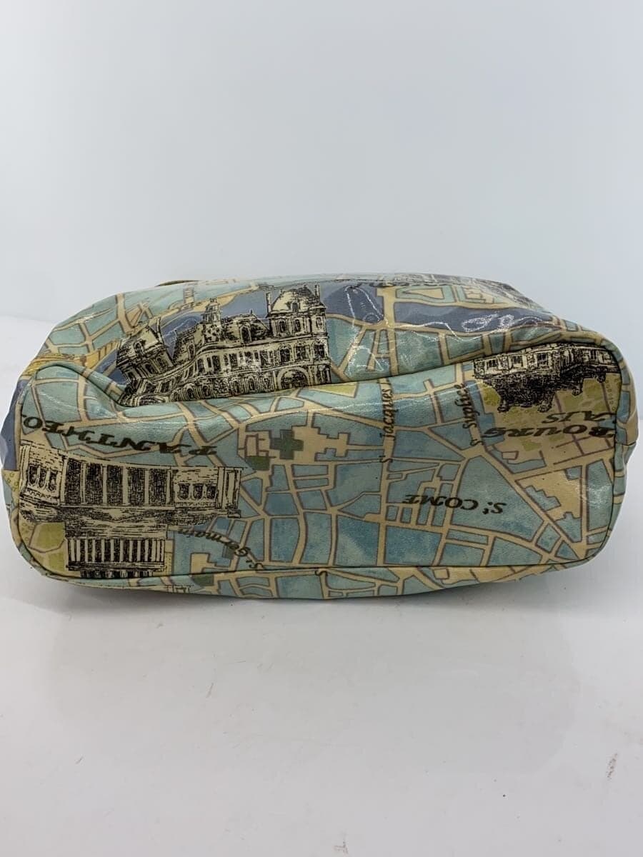 Think Bee!Tote Bag Patent Leather GRN All Over Pattern 4