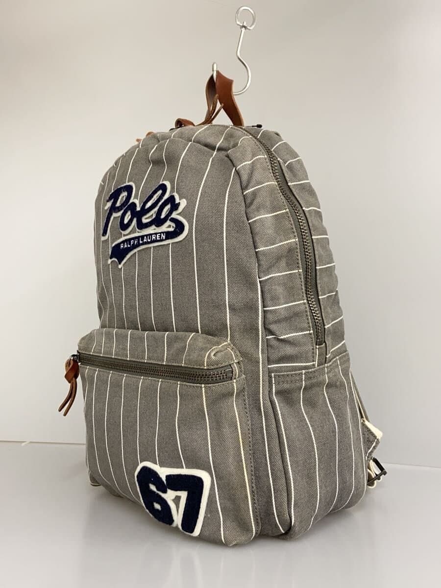 POLO RALPH LAUREN Backpack Canvas GRY Stripe 2