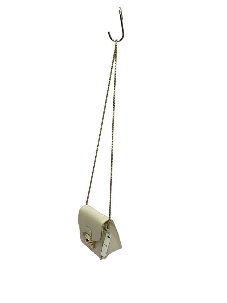 FURLA Shoulder Bag Leather WHT Solid 2