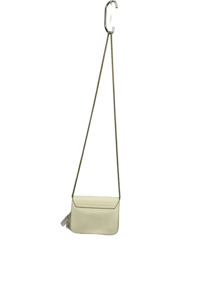 FURLA Shoulder Bag Leather WHT Solid 3