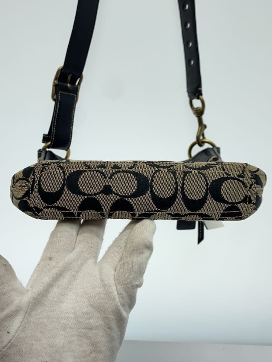 COACH Duffle_Signature_Black Canvas BEG 4