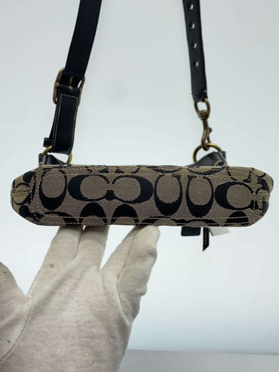 COACH Duffle_Signature_Black Canvas BEG 4