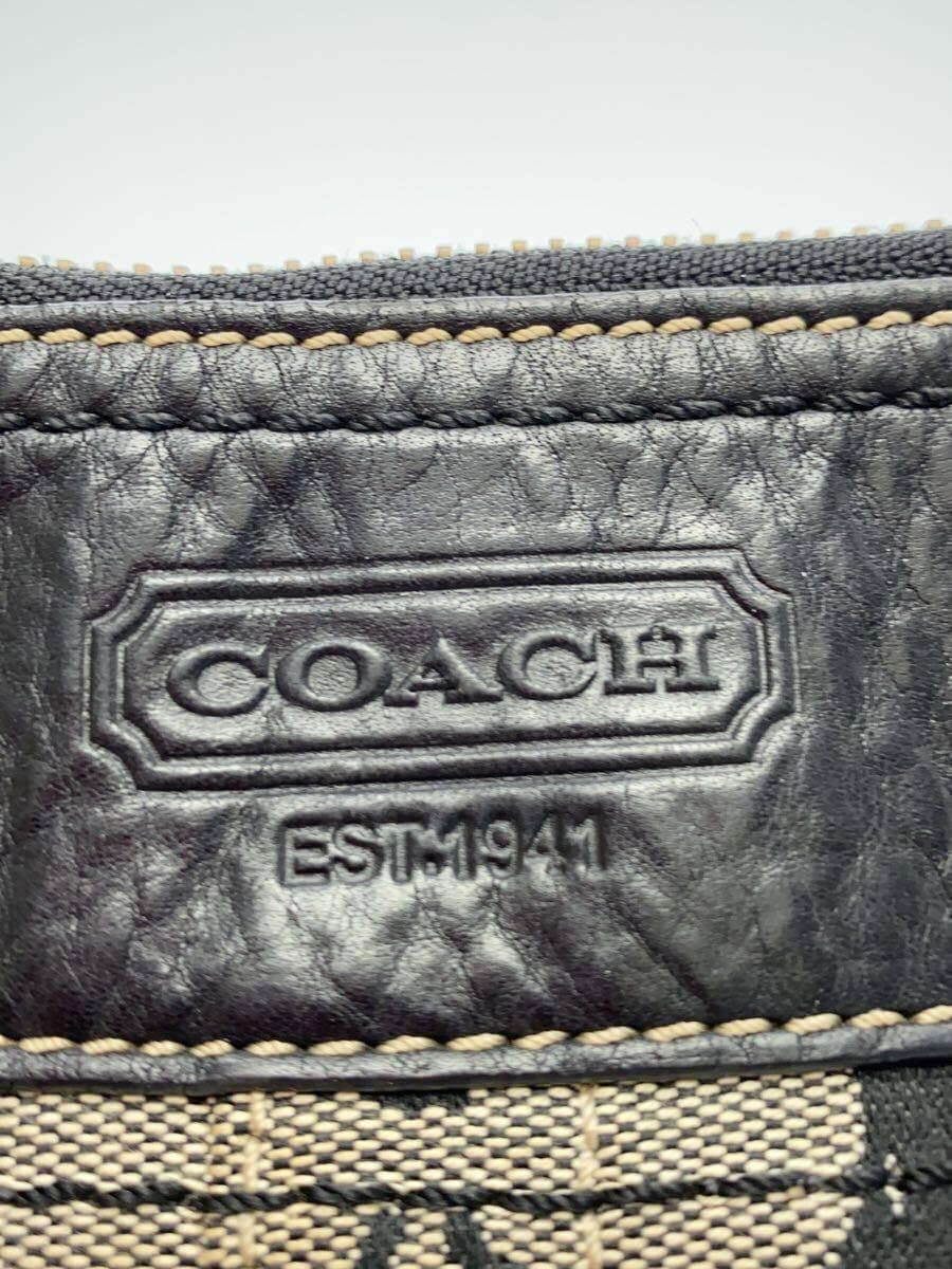 COACH Duffle_Signature_Black Canvas BEG 5
