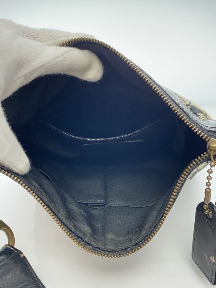 COACH Duffle_Signature_Black Canvas BEG 6