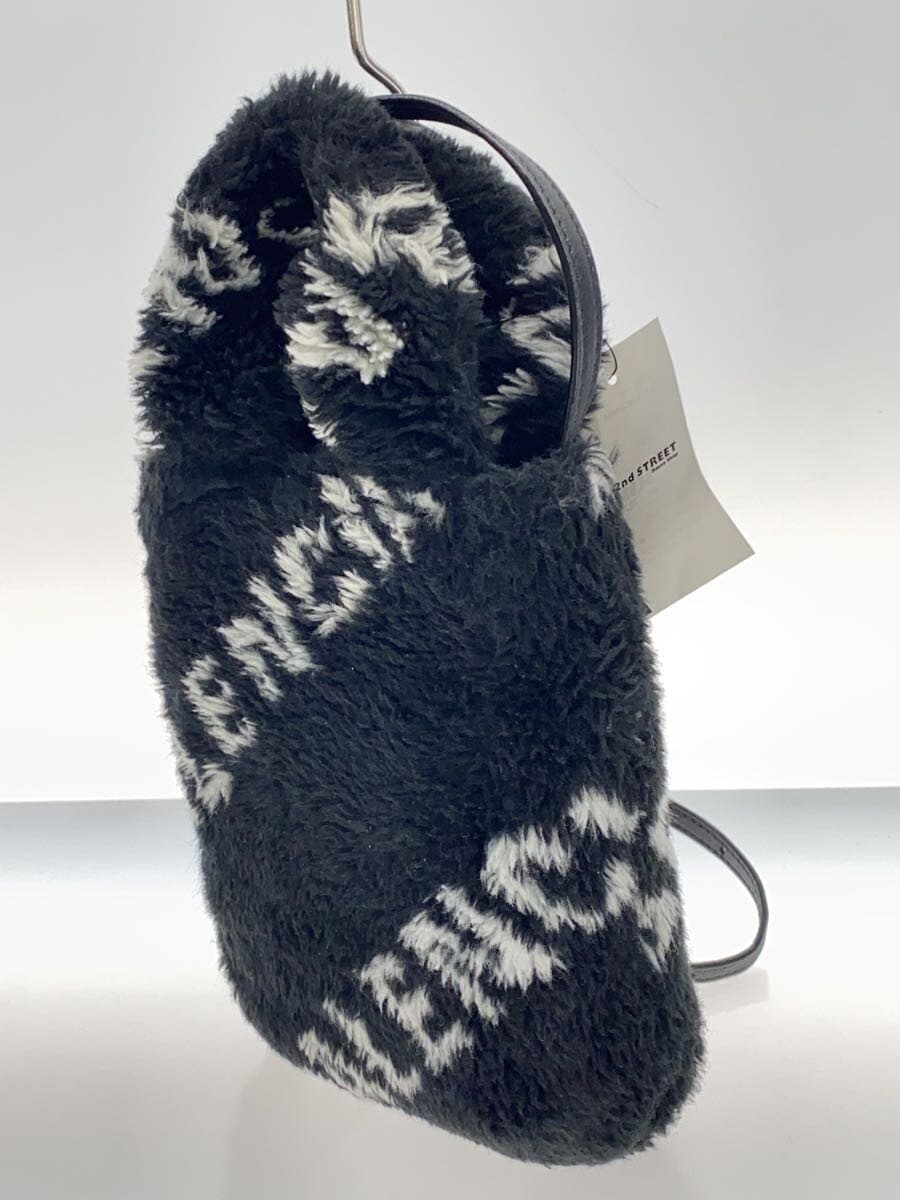 BALENCIAGA Everyday Shoulder Bag Fur BLK All Over Pattern 2