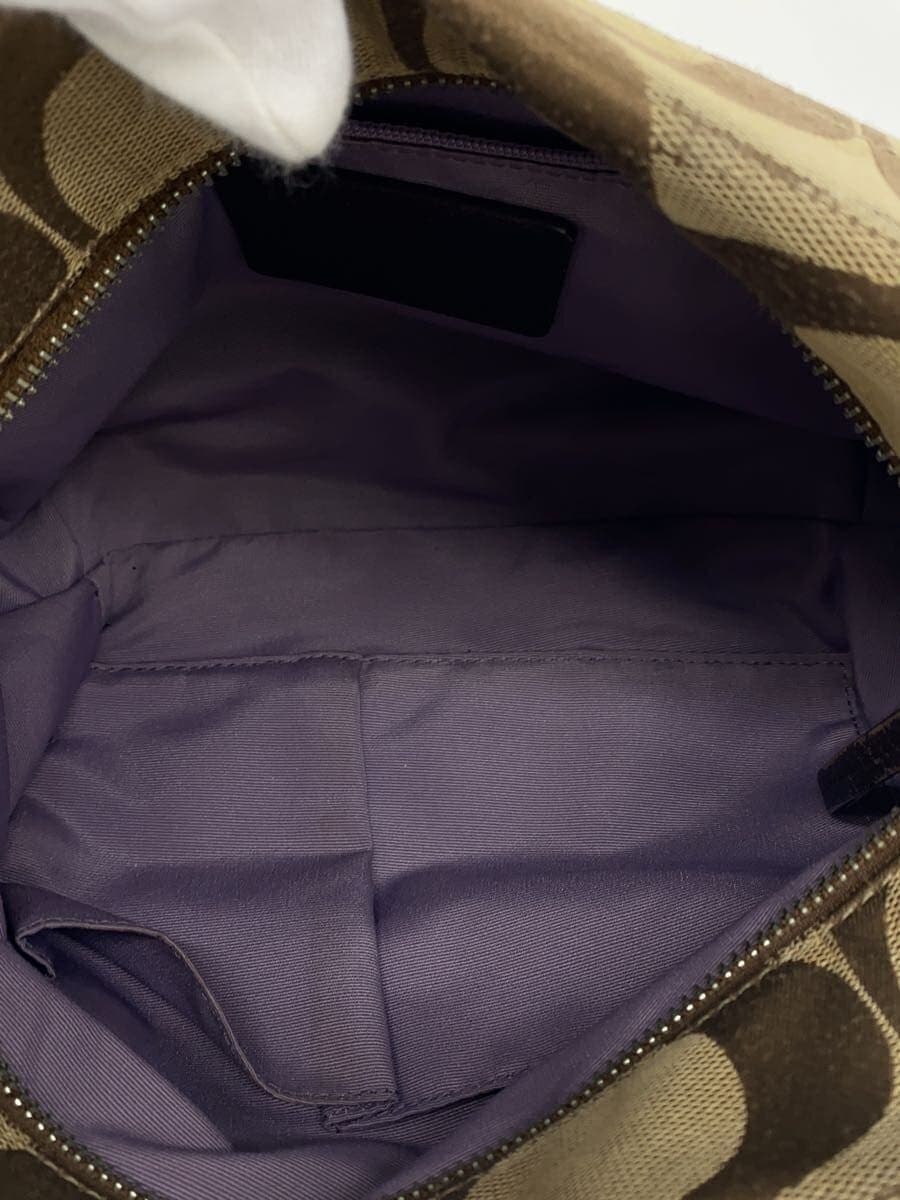 COACH Signature Weekend Shoulder Bag Canvas BEG All Over Pattern 1075-F15068 6