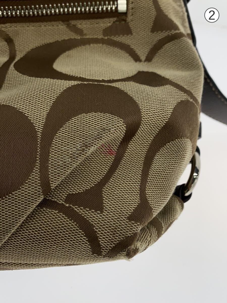 COACH Signature Weekend Shoulder Bag Canvas BEG All Over Pattern 1075-F15068 8