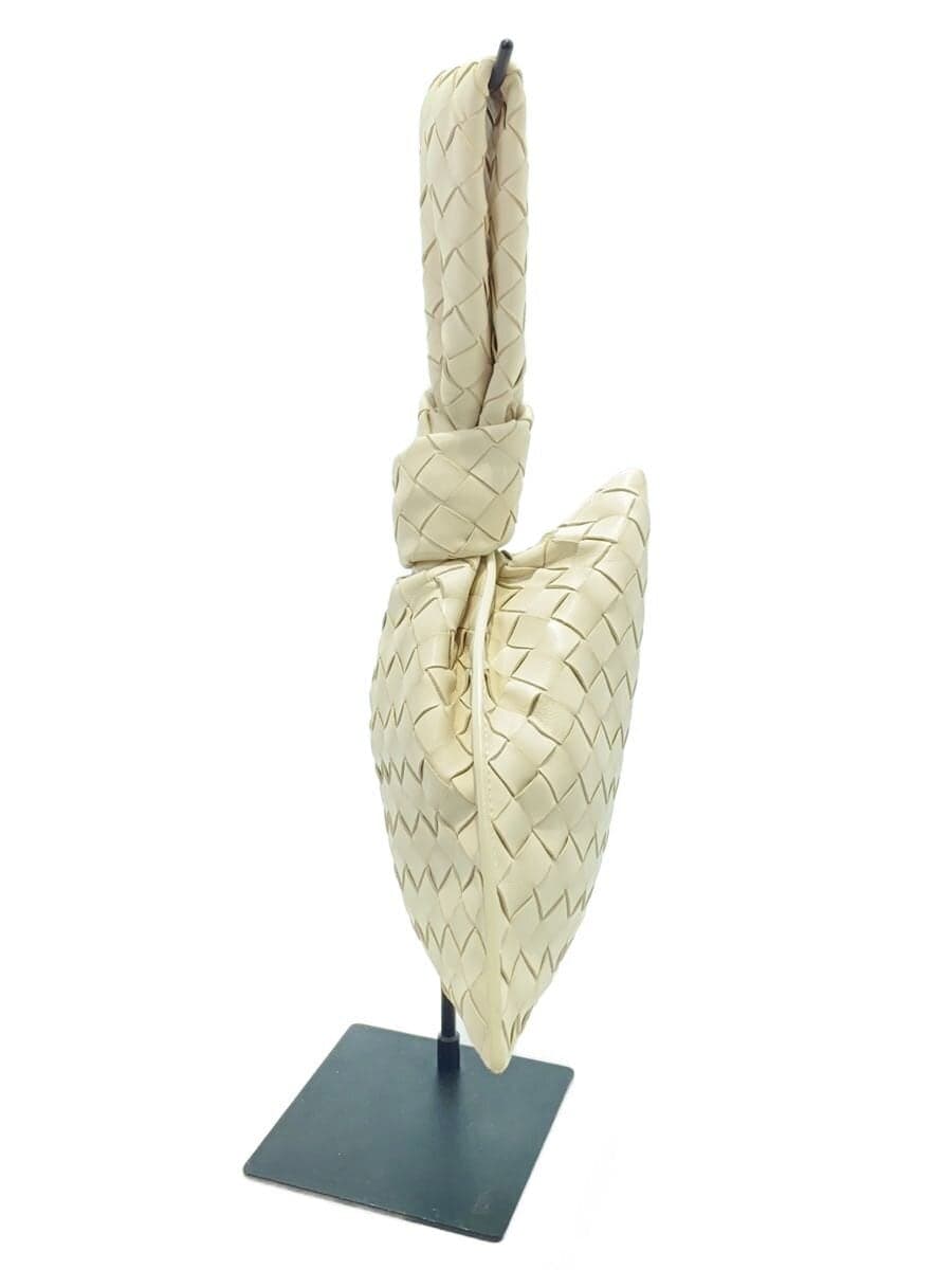 BOTTEGA VENETA Twist Intrecciato Handbag Leather WHT 2