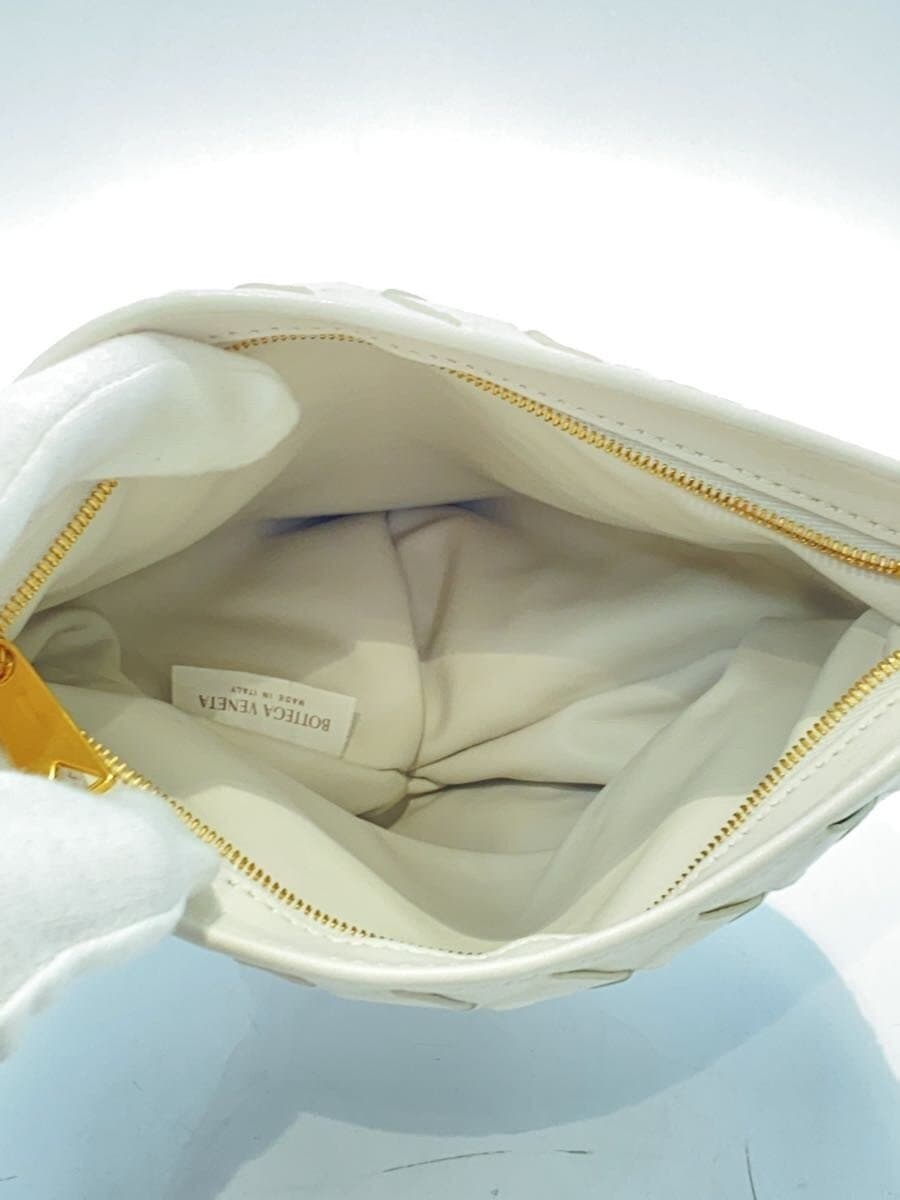 BOTTEGA VENETA Twist Intrecciato Handbag Leather WHT 6