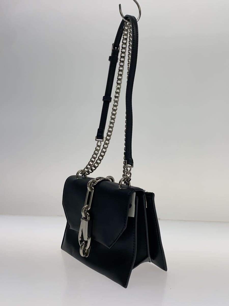 CHARLES&KEITH Metallic Accent Turnlock Crossbody Bag Faux Leather BLK 80781601-1 2