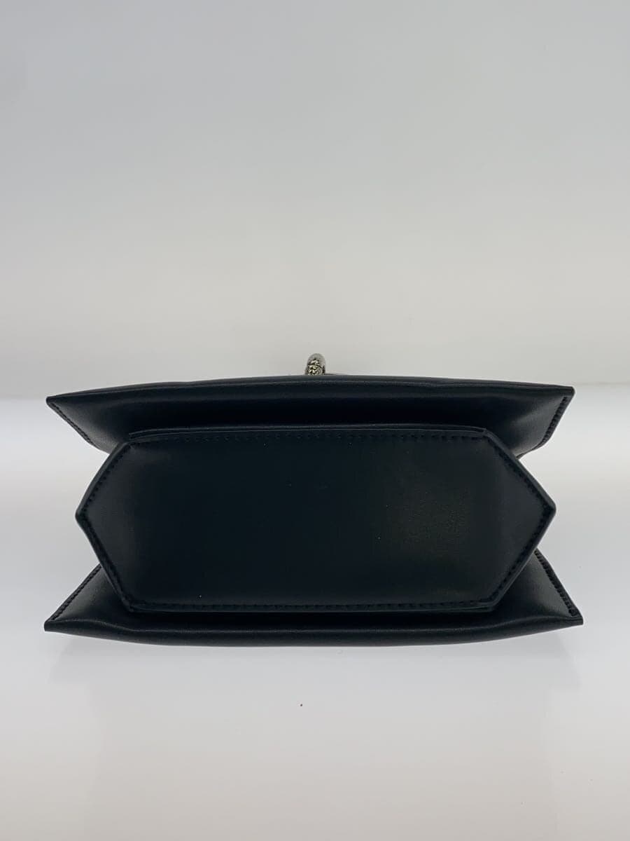 CHARLES&KEITH Metallic Accent Turnlock Crossbody Bag Faux Leather BLK 80781601-1 4