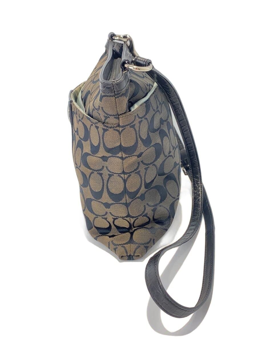 COACH Shoulder Bag Canvas BRW . 2